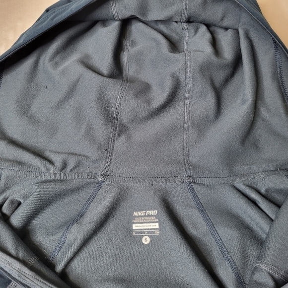 Nike Pro Pullover Zip Up Hoodie. Size Small. Blue/Grey. - Picture 10 of 12